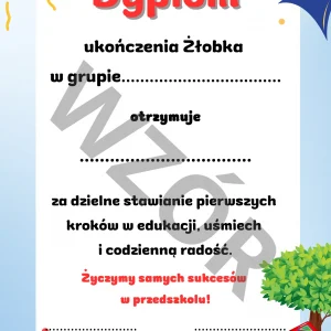 dyplom ukończenia żłobka