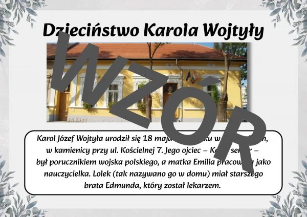 Karol Wojtyła - plansze dydaktyczne z okazji rocznicy urodzin - obrazek 2
