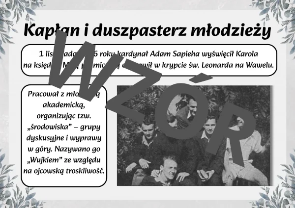 Karol Wojtyła - plansze dydaktyczne z okazji rocznicy urodzin - obrazek 5