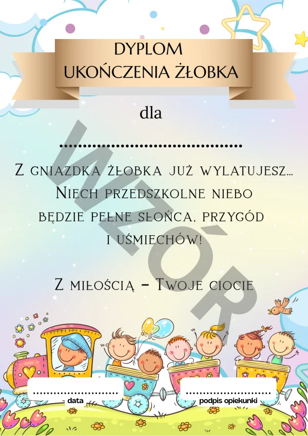 dyplom ukończenia żłobka