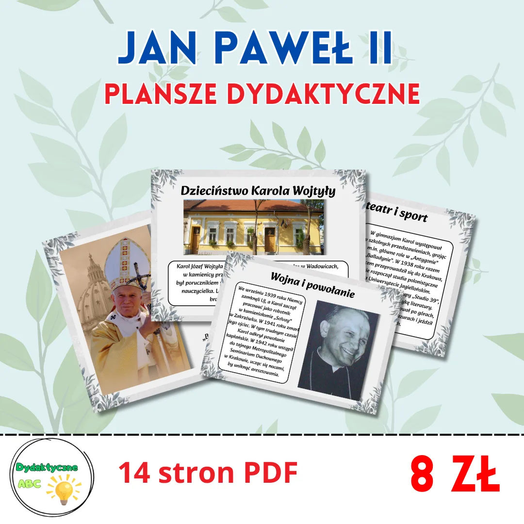 Jan Paweł II (Karol Wojtyła) - plansze dydaktyczne