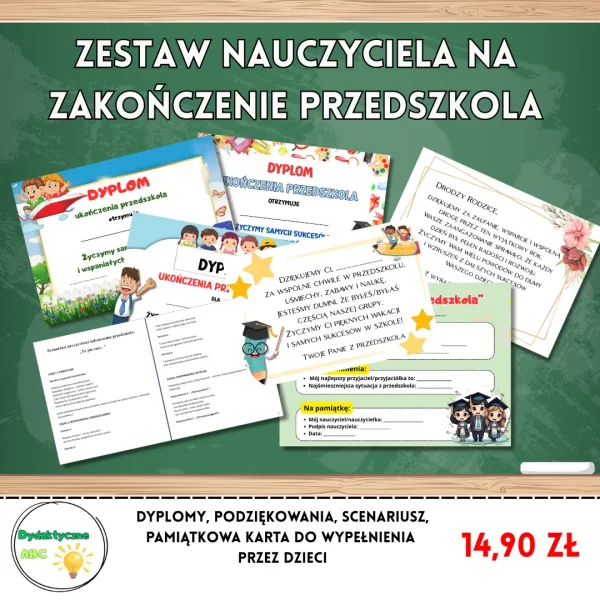 Zestaw nauczyciela na zakończenie przedszkola PDF