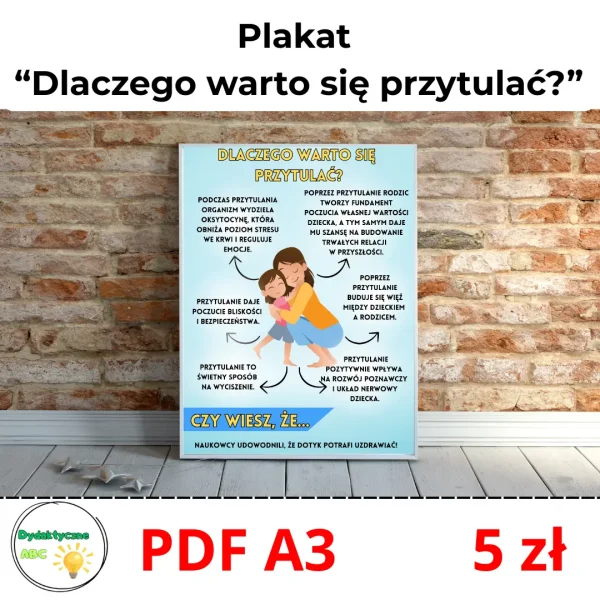 plakat dlaczego warto się przytulać