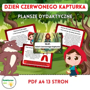 plansze dydaktyczna na dzień czerwonego kapturka