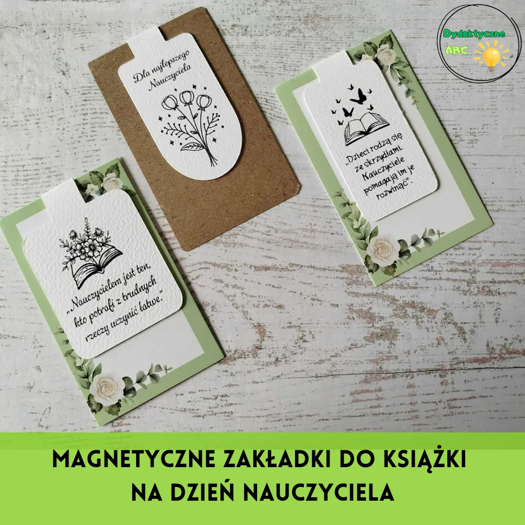Magnetyczne zakładki na Dzień Nauczyciela
