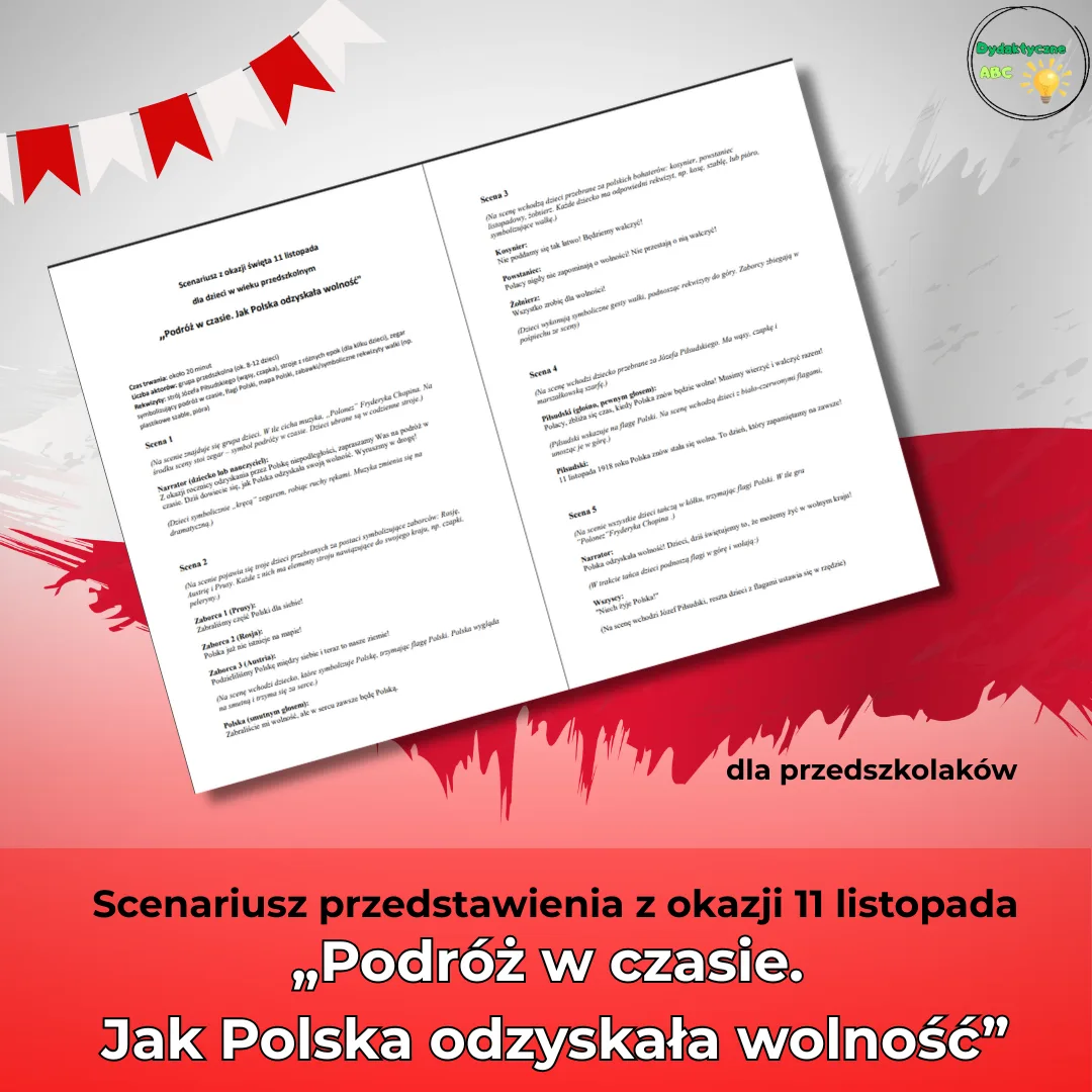 Scenariusz przedstawienia na 11 listopada – „Podróż w czasie. Jak Polska odzyskała wolność”