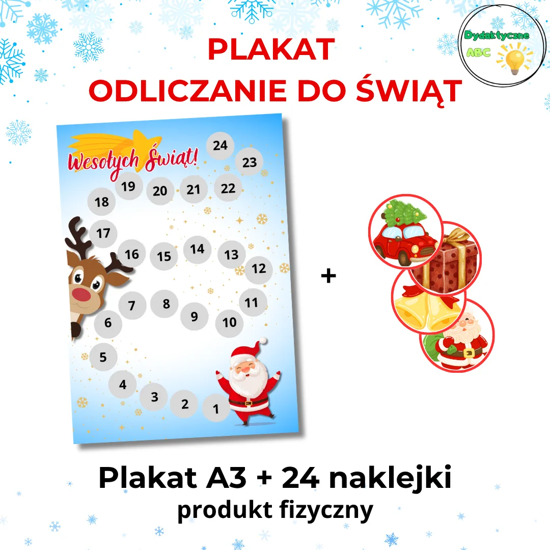 plakat odliczanie do świąt
