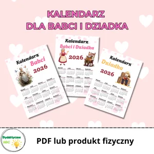 Kalendarz Dzień Babci i Dziadka