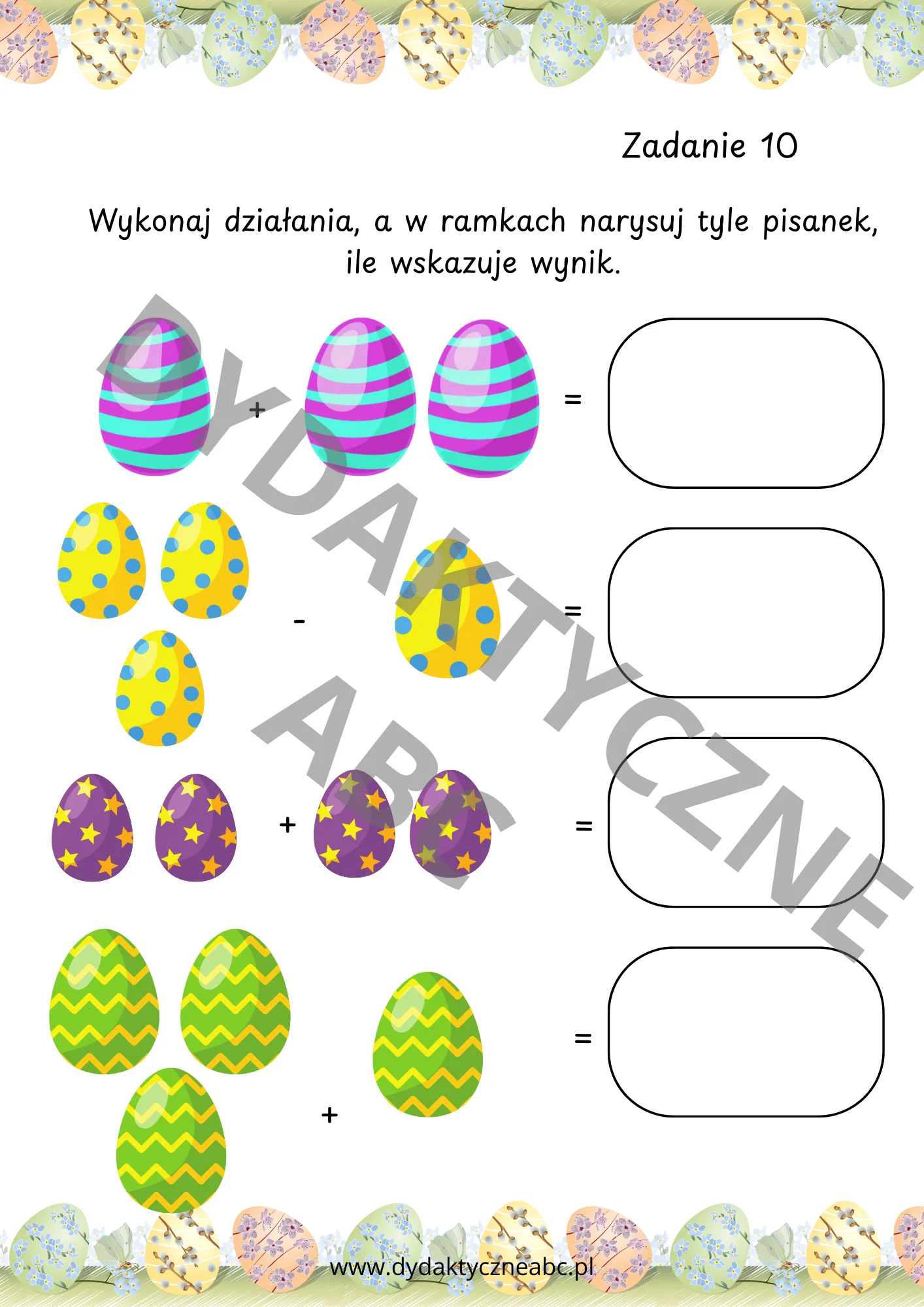 Wielkanocny Pakiet - Karty Pracy (PDF) - obrazek 2
