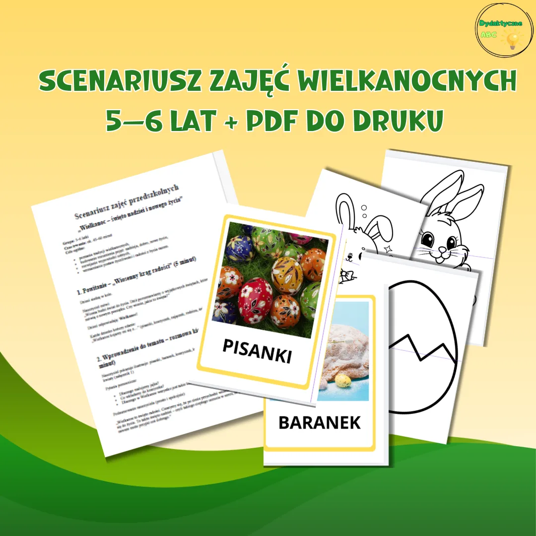Scenariusz zajęć wielkanocnych 5–6 lat + PDF do druku