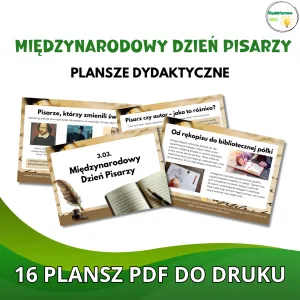 Międzynarodowy dzień pisarzy- plansze dydaktyczne