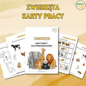 zwierzęta karty pracy